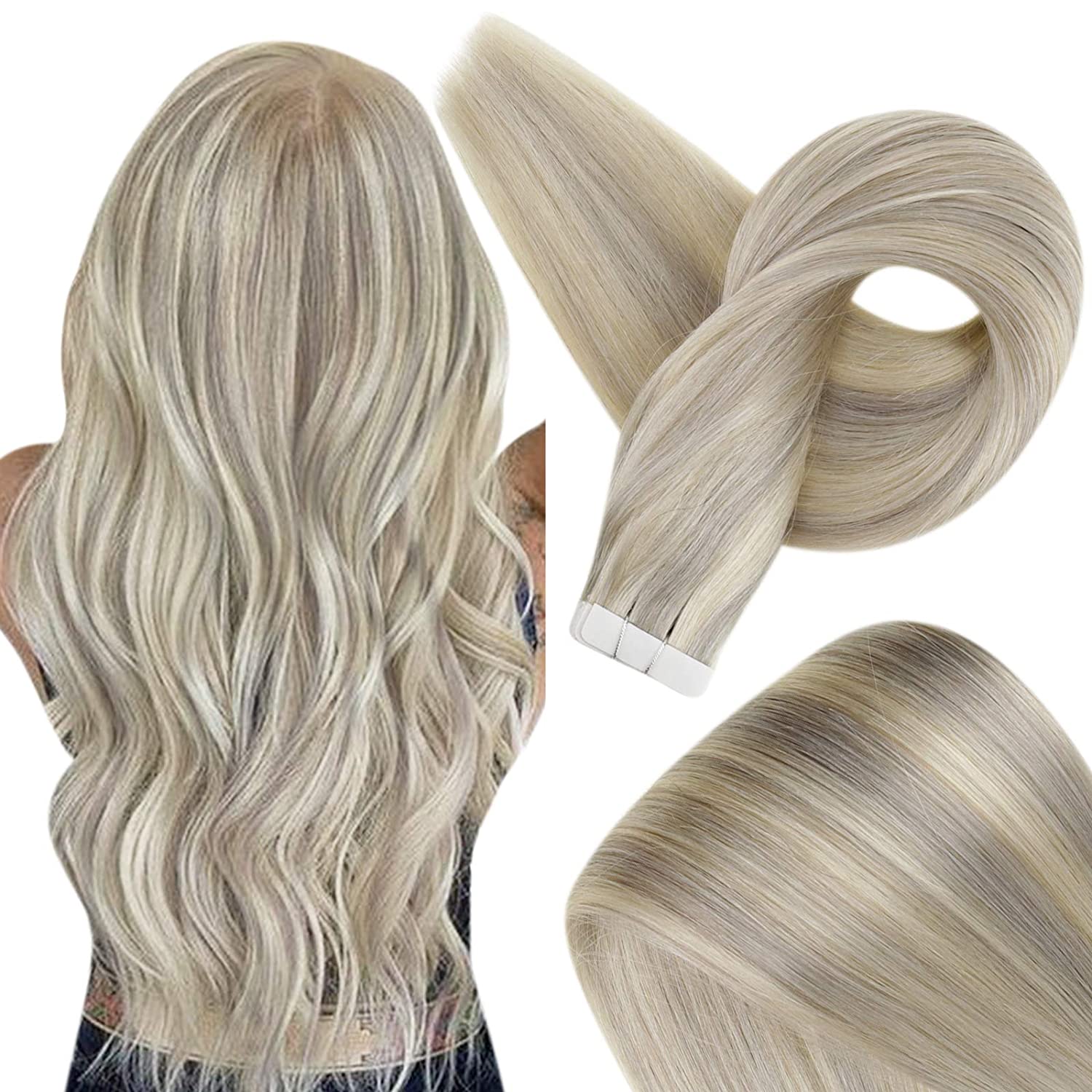 100% Remy Human Hair Invisible Silky Tape in Extensions - HairNjoy