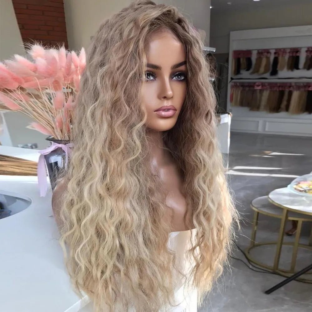 150% Density Wave Highlights Blonde Human Hair Wigs - HairNjoy