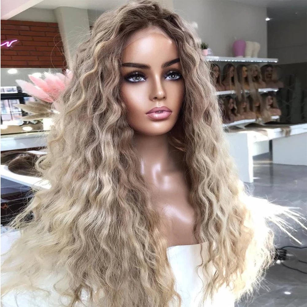150% Density Wave Highlights Blonde Human Hair Wigs - HairNjoy
