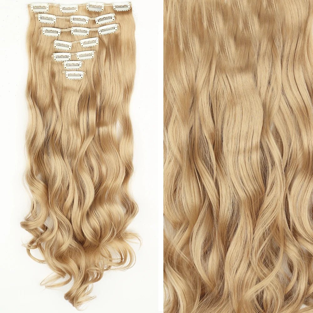 16 Clips 7Pcs/Set Long Wavy Natural Hairstyle - HairNjoy