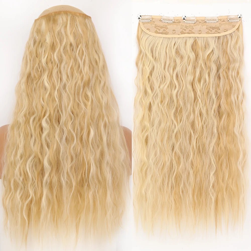 32" One piece 5 Clip In Long Straight Hair Extension - HairNjoy