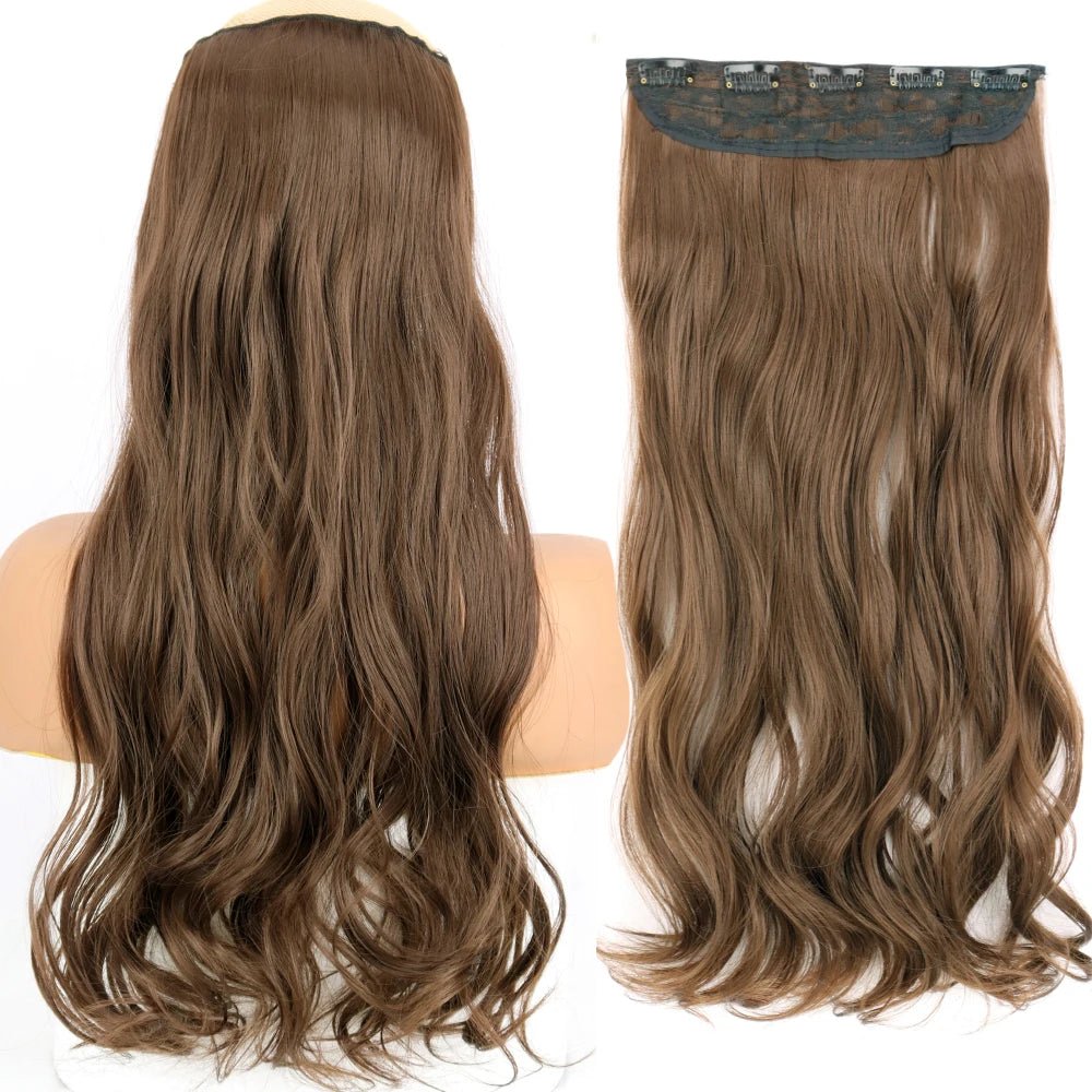 32" One piece 5 Clip In Long Straight Hair Extension - HairNjoy