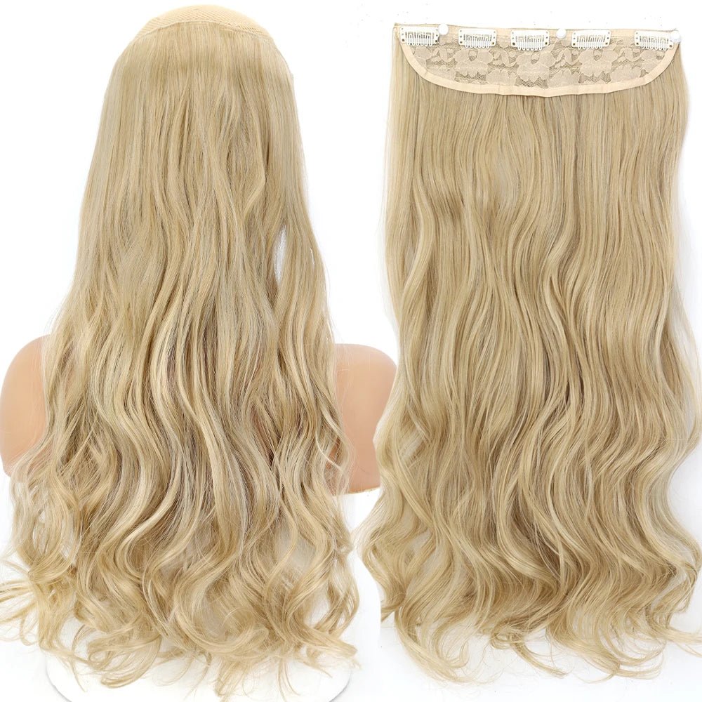 32" One piece 5 Clip In Long Straight Hair Extension - HairNjoy