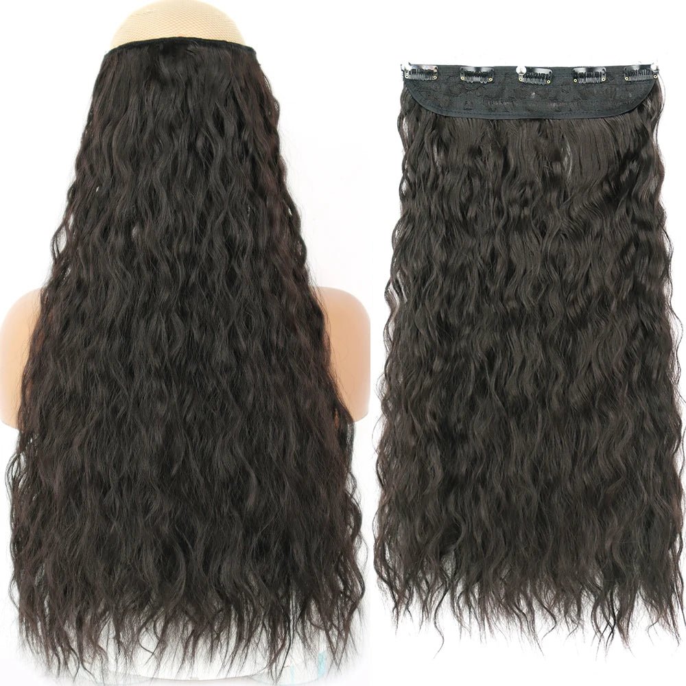 32" One piece 5 Clip In Long Straight Hair Extension - HairNjoy
