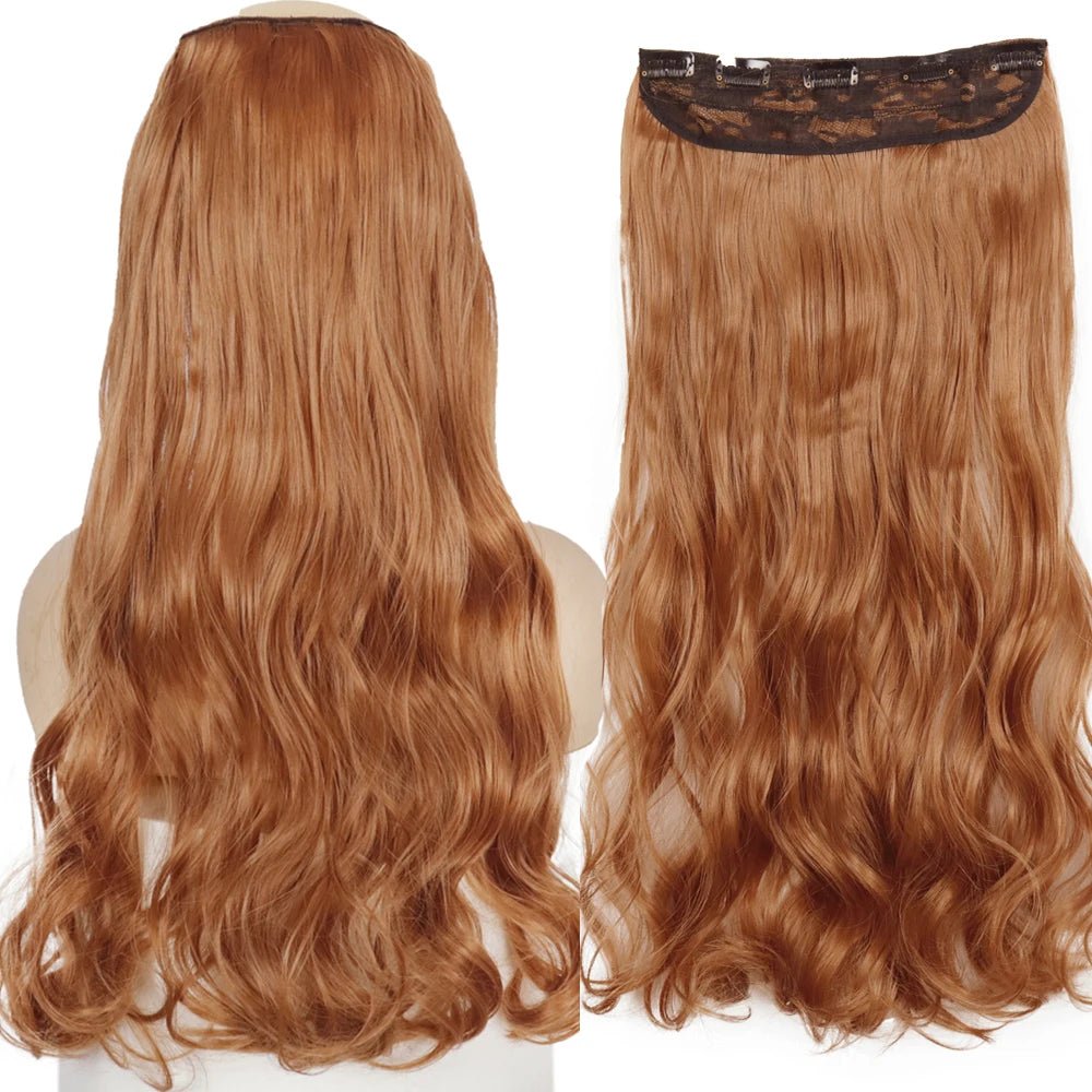 32" One piece 5 Clip In Long Straight Hair Extension - HairNjoy