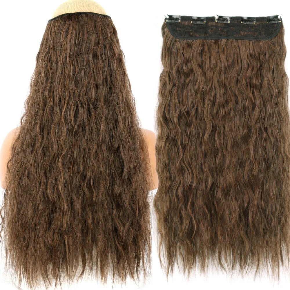 32" One piece 5 Clip In Long Straight Hair Extension - HairNjoy
