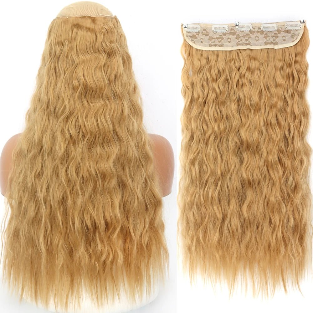32" One piece 5 Clip In Long Straight Hair Extension - HairNjoy