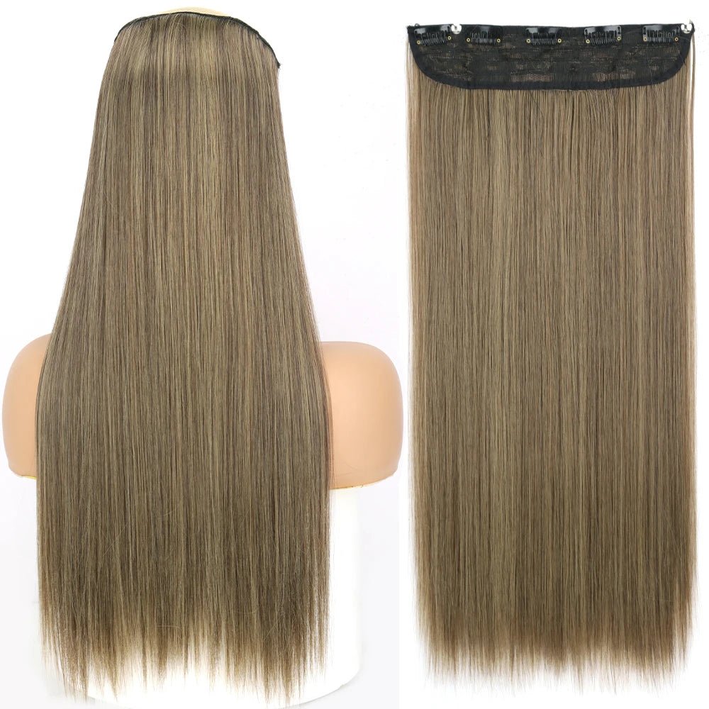 32" One piece 5 Clip In Long Straight Hair Extension - HairNjoy