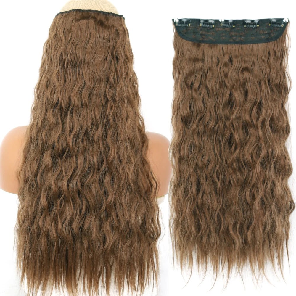32" One piece 5 Clip In Long Straight Hair Extension - HairNjoy