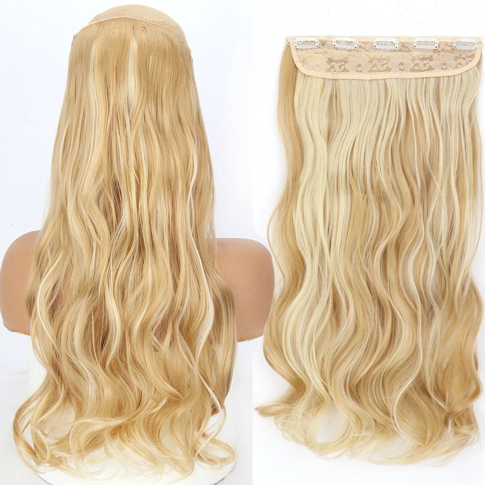 32" One piece 5 Clip In Long Straight Hair Extension - HairNjoy