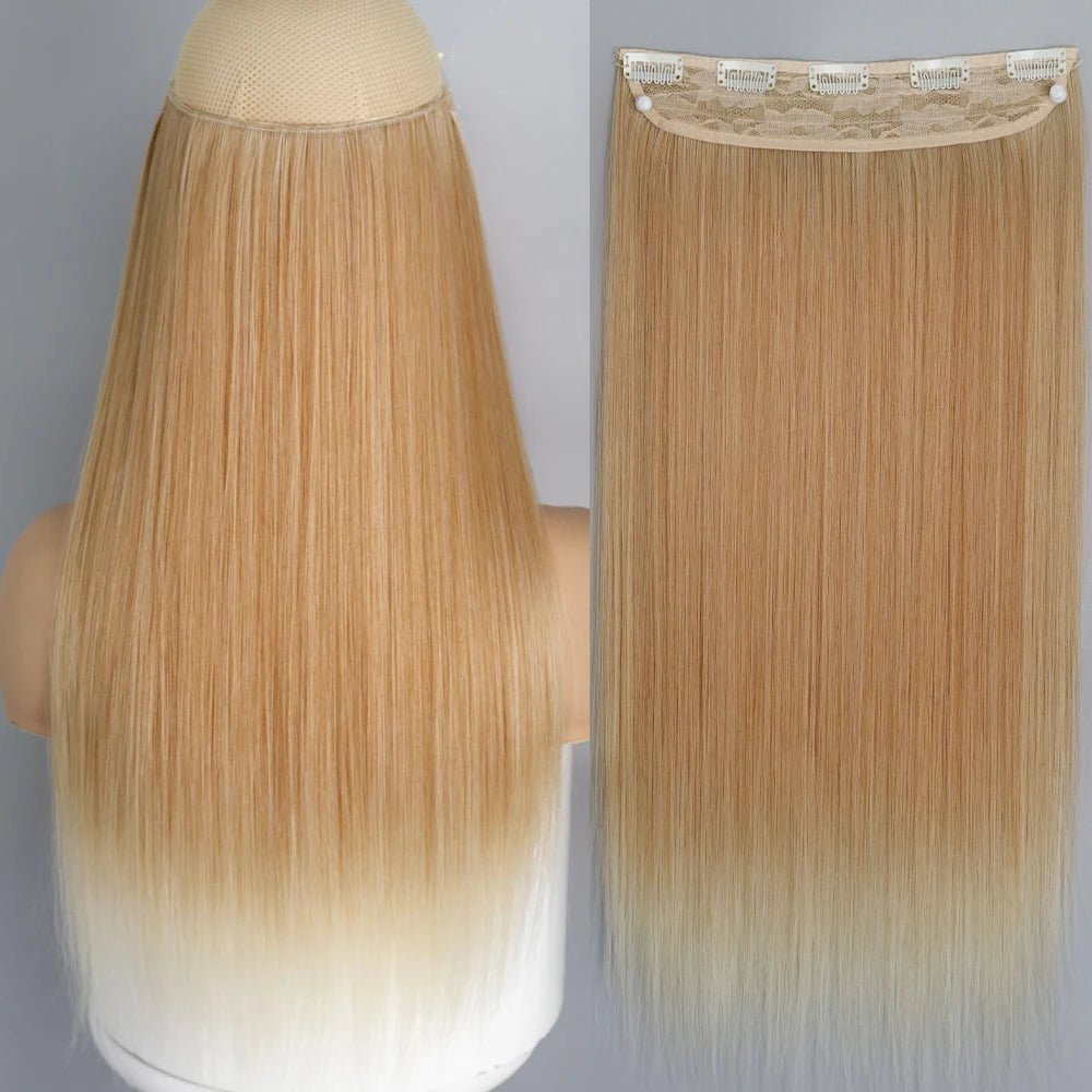 32" One piece 5 Clip In Long Straight Hair Extension - HairNjoy