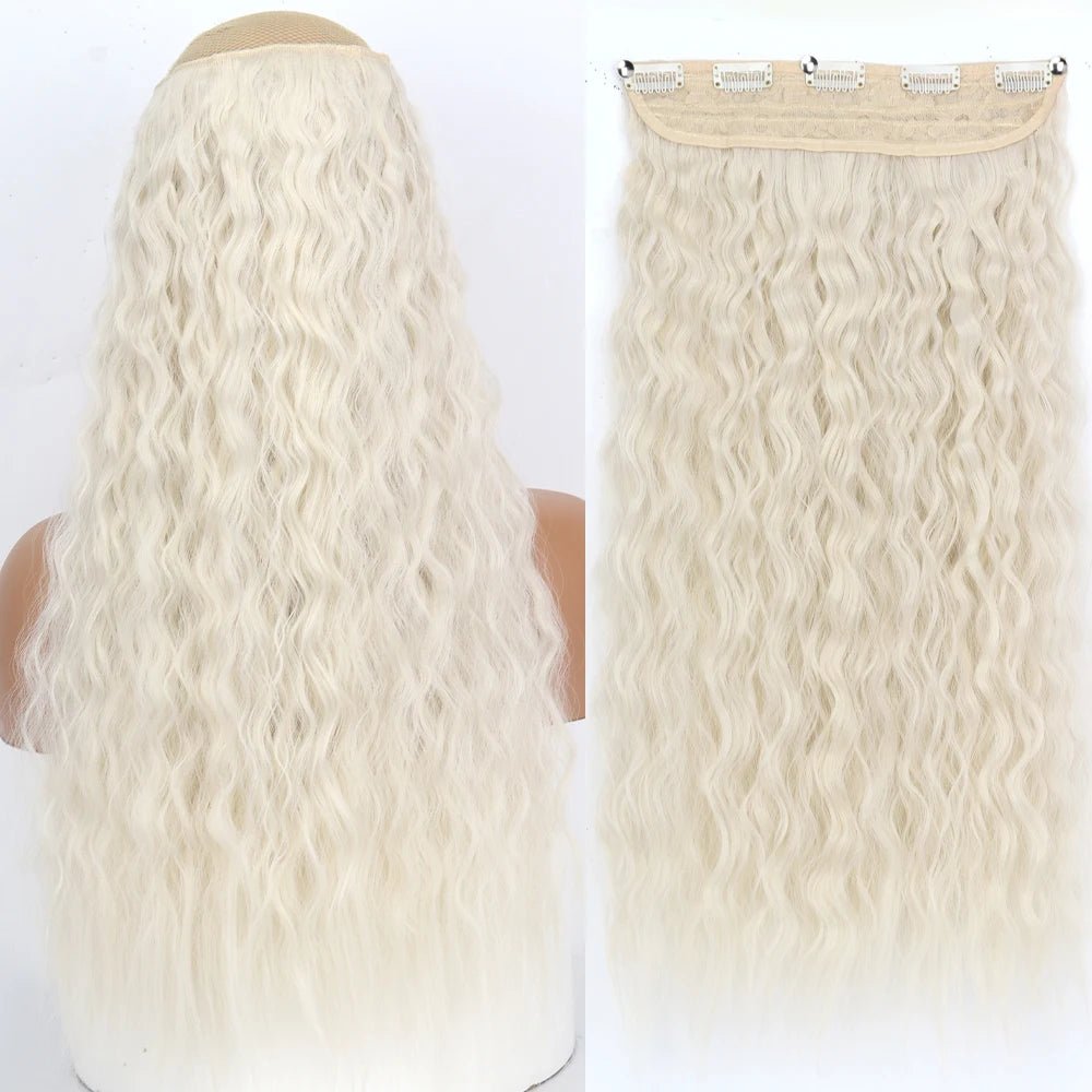 32" One piece 5 Clip In Long Straight Hair Extension - HairNjoy