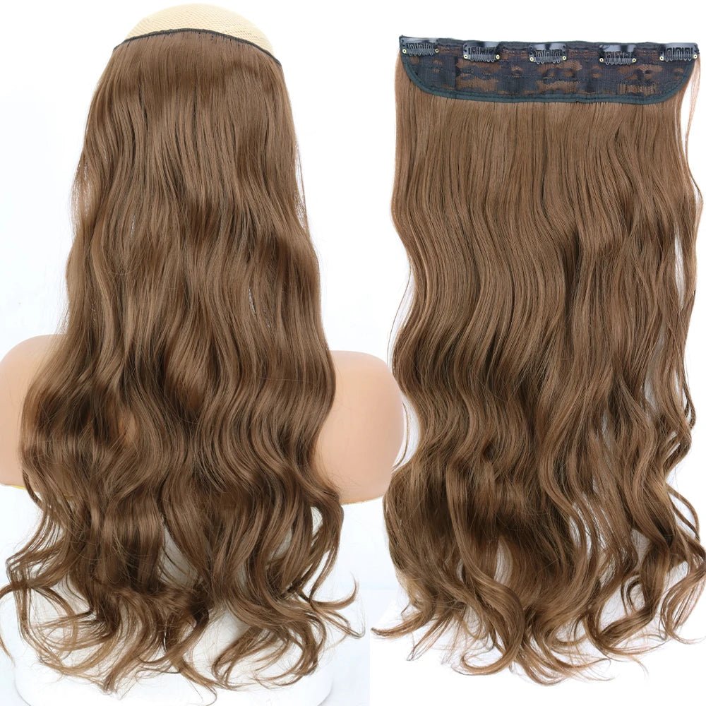 32" One piece 5 Clip In Long Straight Hair Extension - HairNjoy