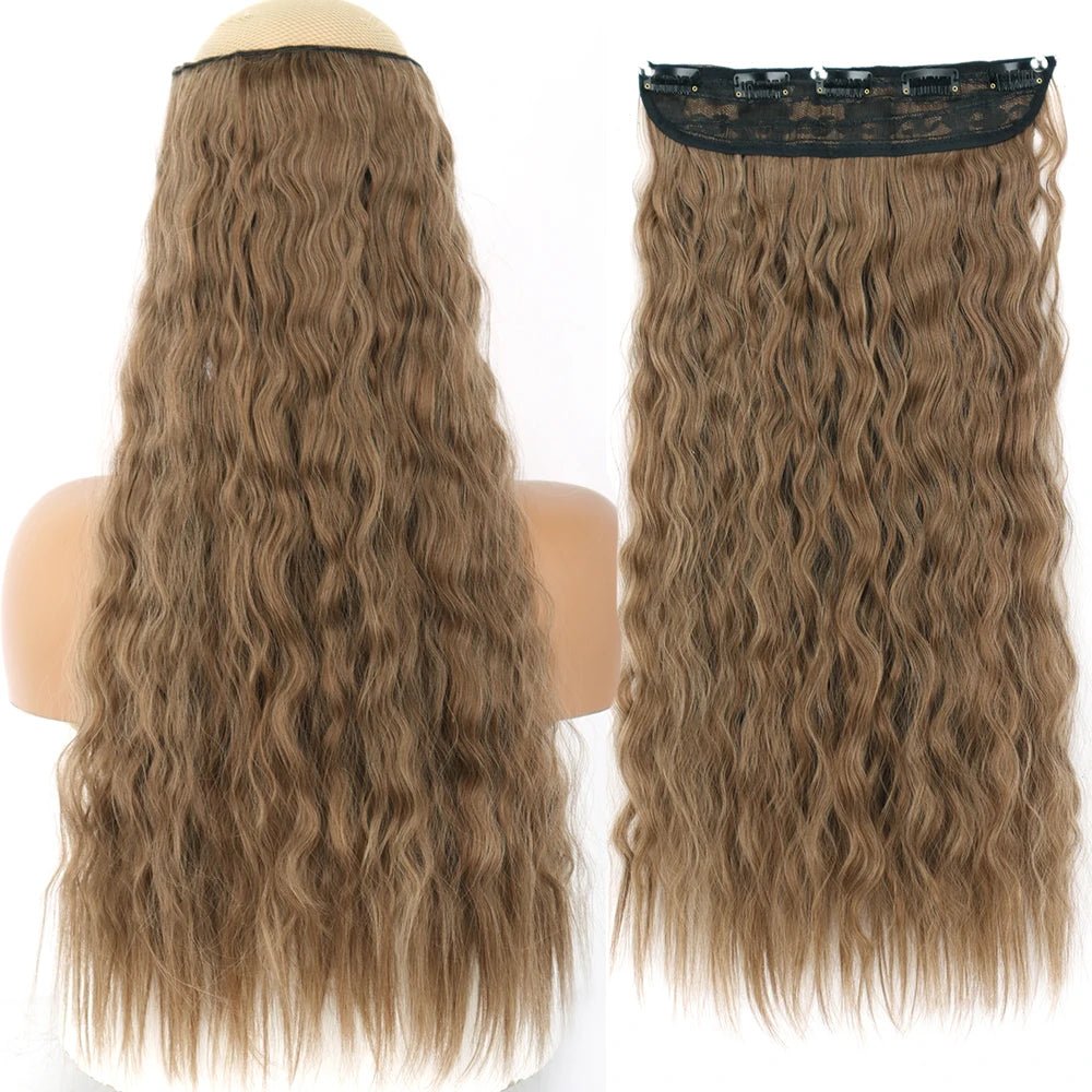 32" One piece 5 Clip In Long Straight Hair Extension - HairNjoy