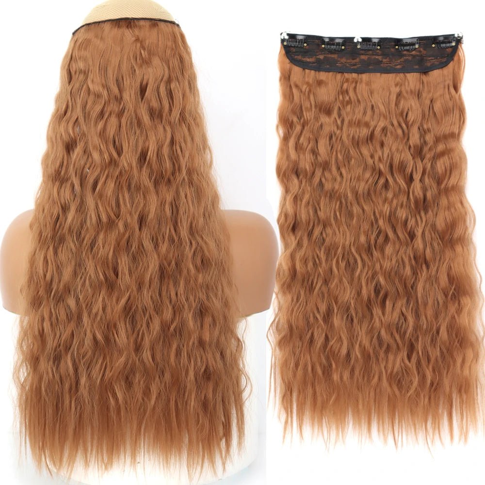 32" One piece 5 Clip In Long Straight Hair Extension - HairNjoy
