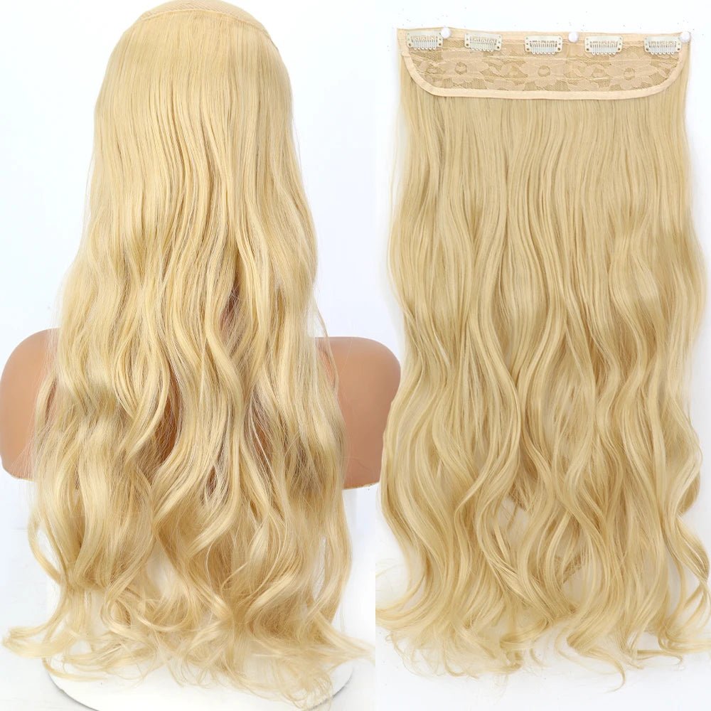 32" One piece 5 Clip In Long Straight Hair Extension - HairNjoy