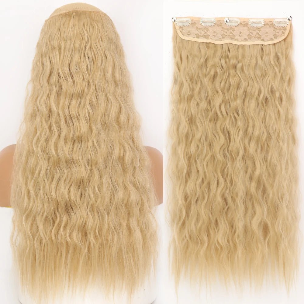 32" One piece 5 Clip In Long Straight Hair Extension - HairNjoy