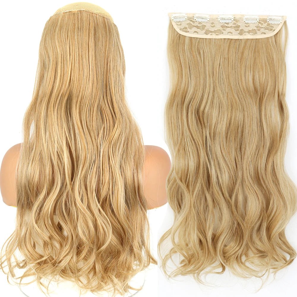 32" One piece 5 Clip In Long Straight Hair Extension - HairNjoy