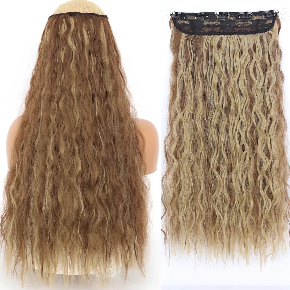 32" One piece 5 Clip In Long Straight Hair Extension - HairNjoy
