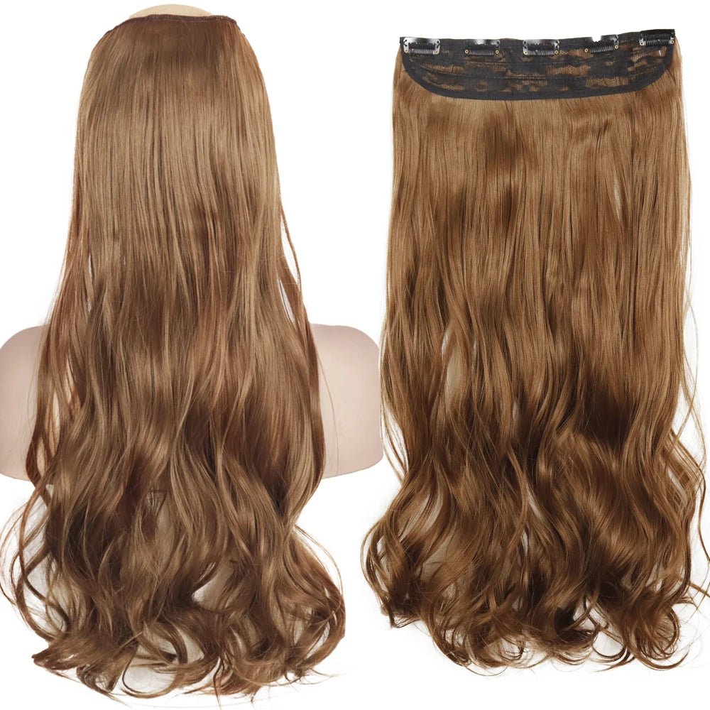 32" One piece 5 Clip In Long Straight Hair Extension - HairNjoy