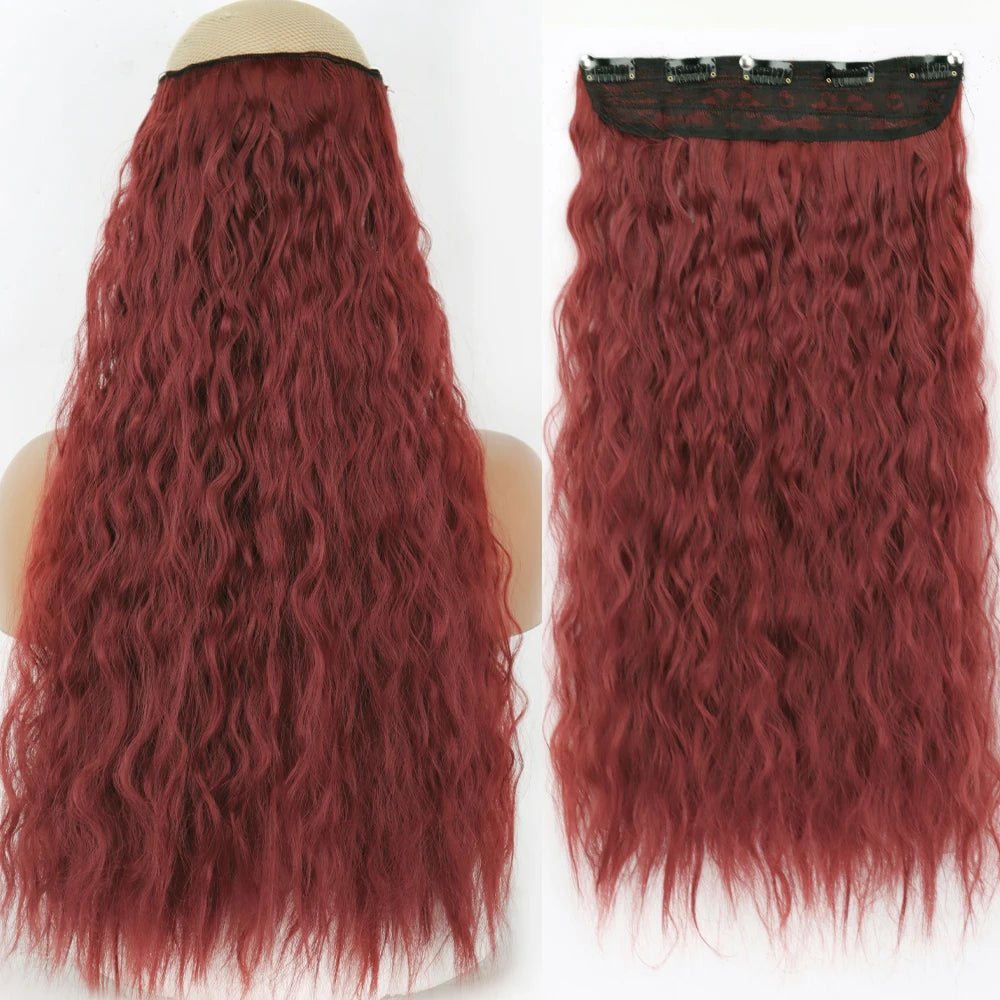 32" One piece 5 Clip In Long Straight Hair Extension - HairNjoy