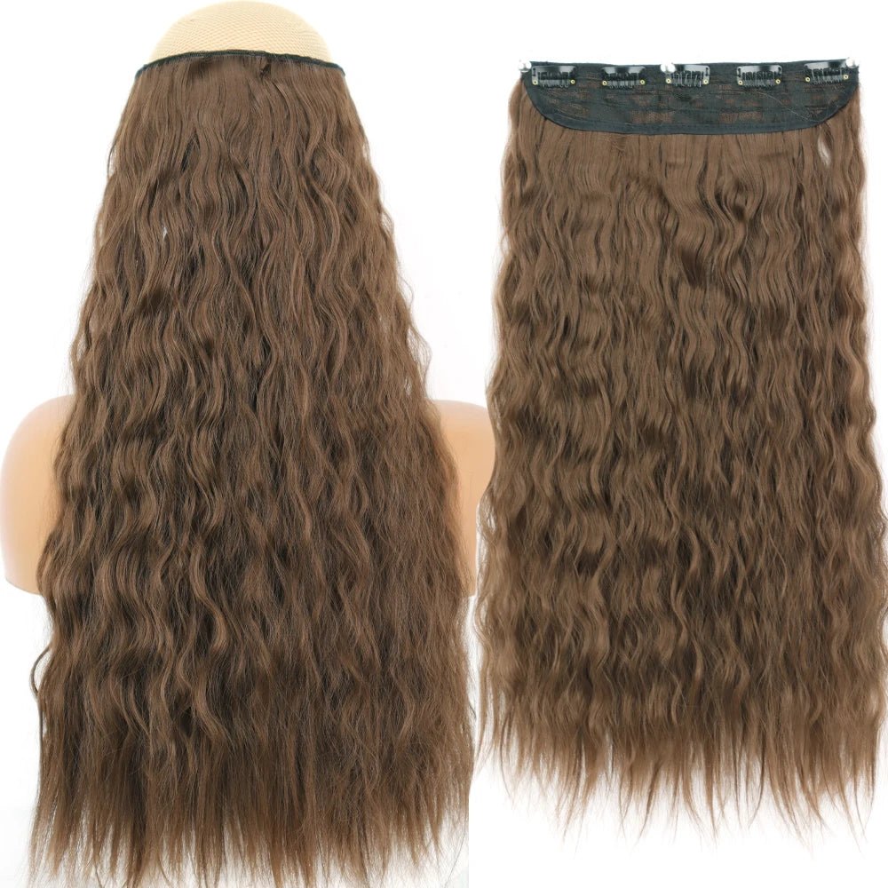 32" One piece 5 Clip In Long Straight Hair Extension - HairNjoy