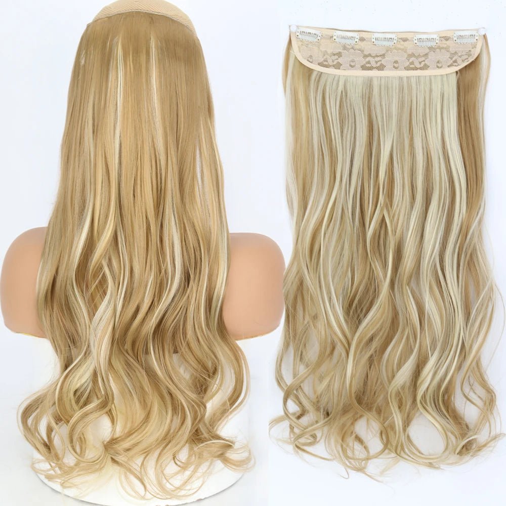 32" One piece 5 Clip In Long Straight Hair Extension - HairNjoy