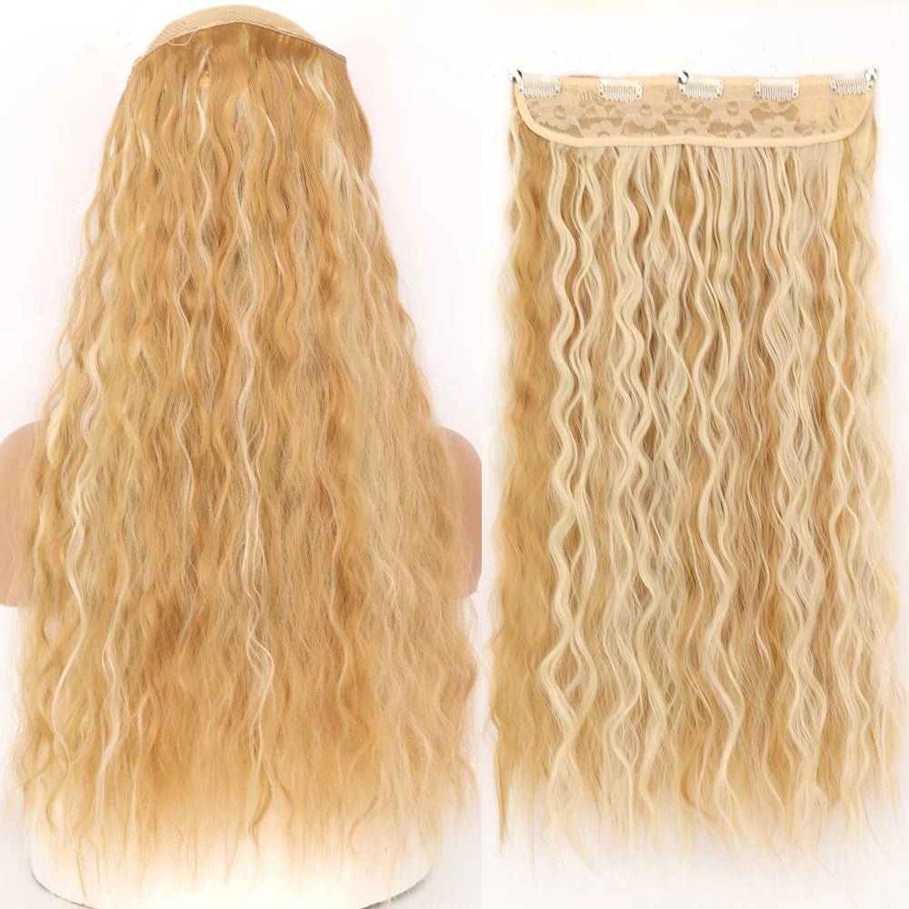 32" One piece 5 Clip In Long Straight Hair Extension - HairNjoy