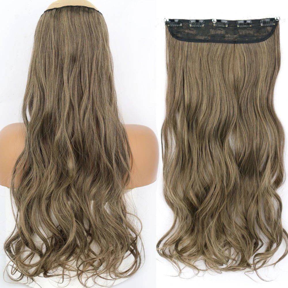 32" One piece 5 Clip In Long Straight Hair Extension - HairNjoy