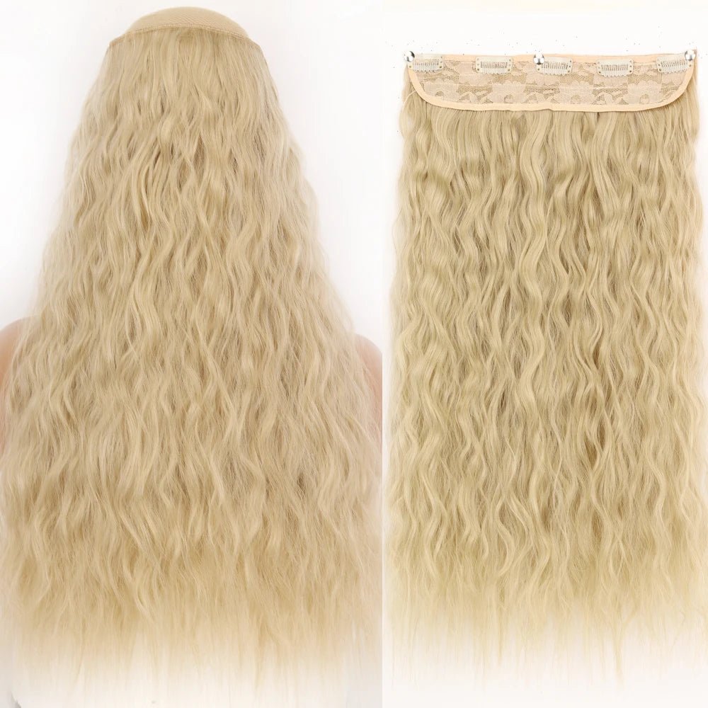 32" One piece 5 Clip In Long Straight Hair Extension - HairNjoy