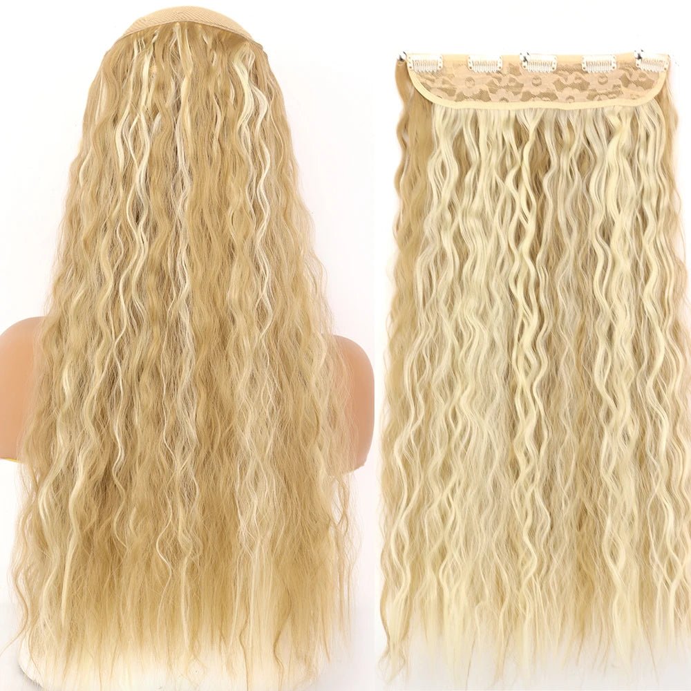 32" One piece 5 Clip In Long Straight Hair Extension - HairNjoy