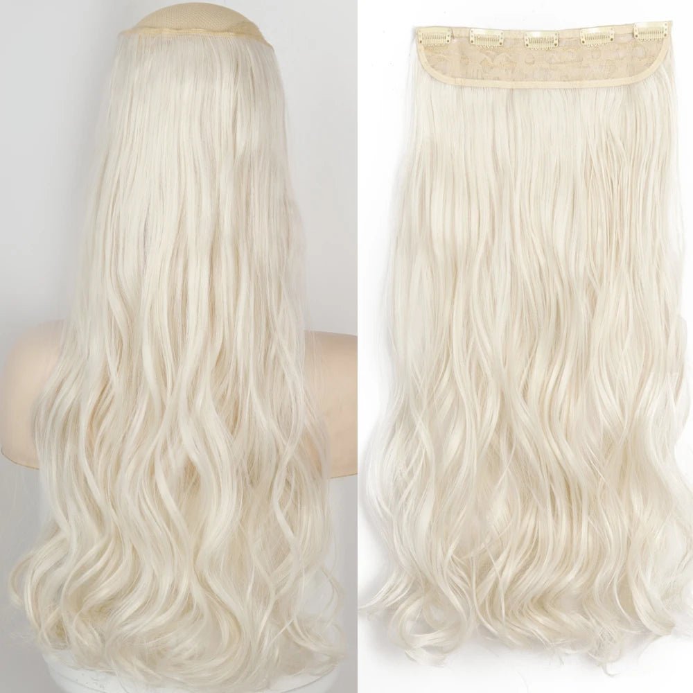 32" One piece 5 Clip In Long Straight Hair Extension - HairNjoy