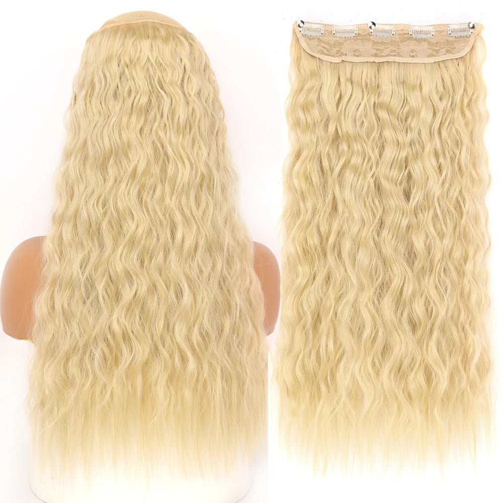 32" One piece 5 Clip In Long Straight Hair Extension - HairNjoy