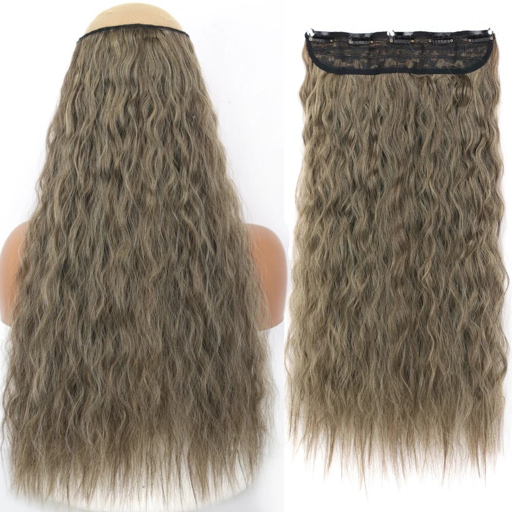 32" One piece 5 Clip In Long Straight Hair Extension - HairNjoy