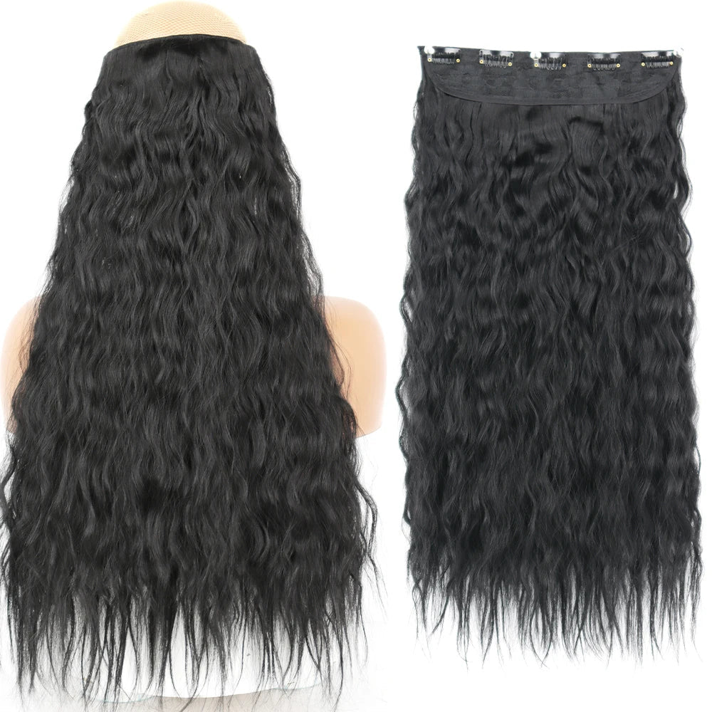 32" One piece 5 Clip In Long Straight Hair Extension - HairNjoy