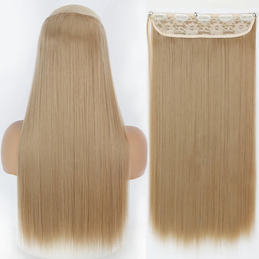 32" One piece 5 Clip In Long Straight Hair Extension - HairNjoy