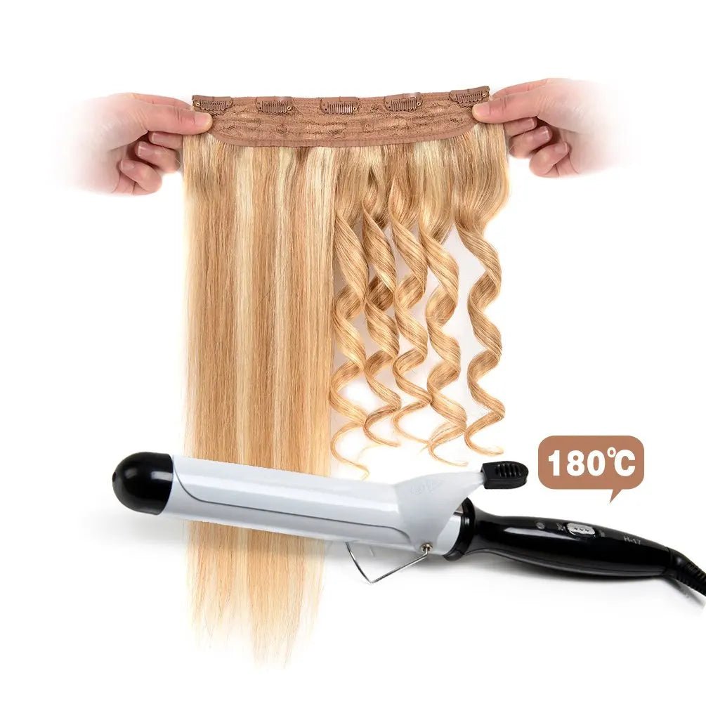 32" One piece 5 Clip In Long Straight Hair Extension - HairNjoy