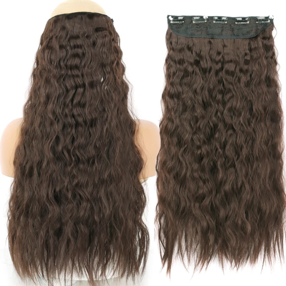 32" One piece 5 Clip In Long Straight Hair Extension - HairNjoy