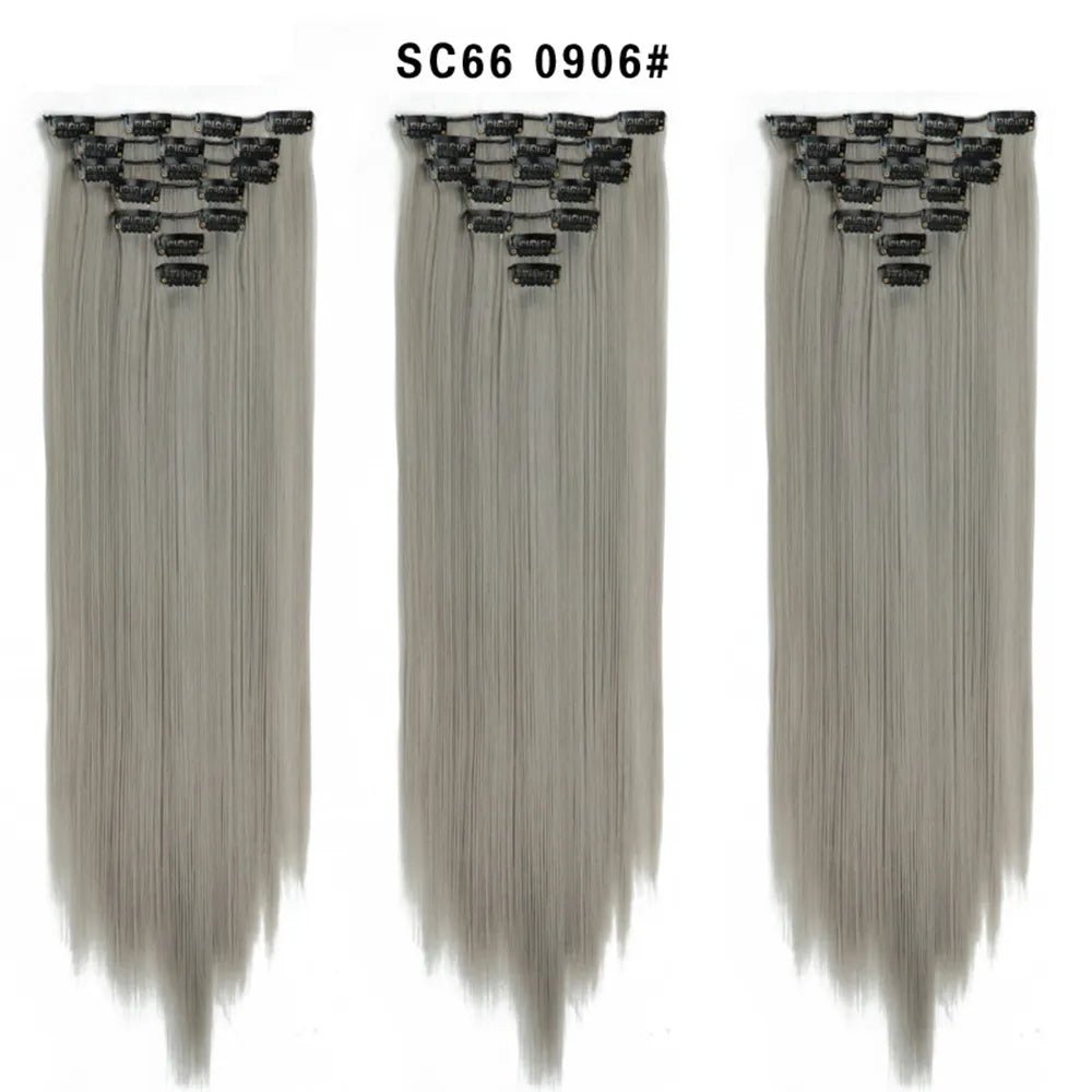 7pcs/Set Long Straight Clip-In Hair Extension - HairNjoy