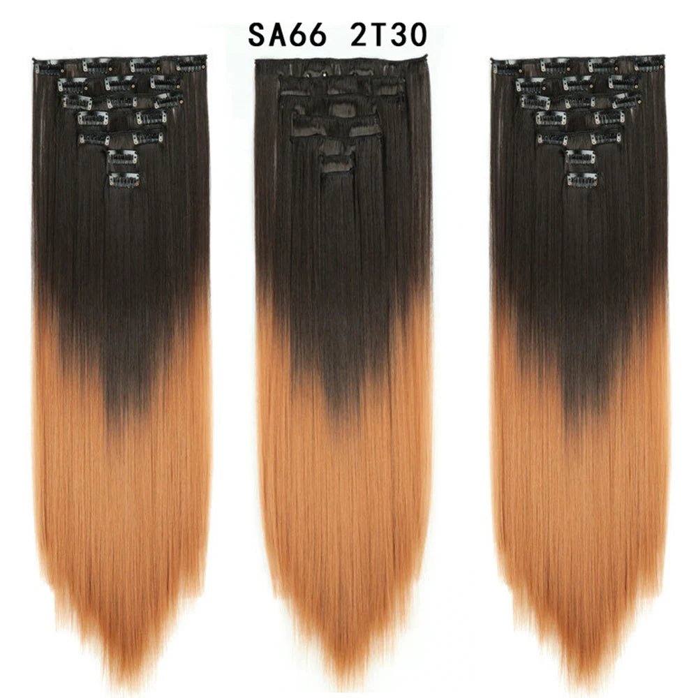 7pcs/Set Long Straight Clip-In Hair Extension - HairNjoy