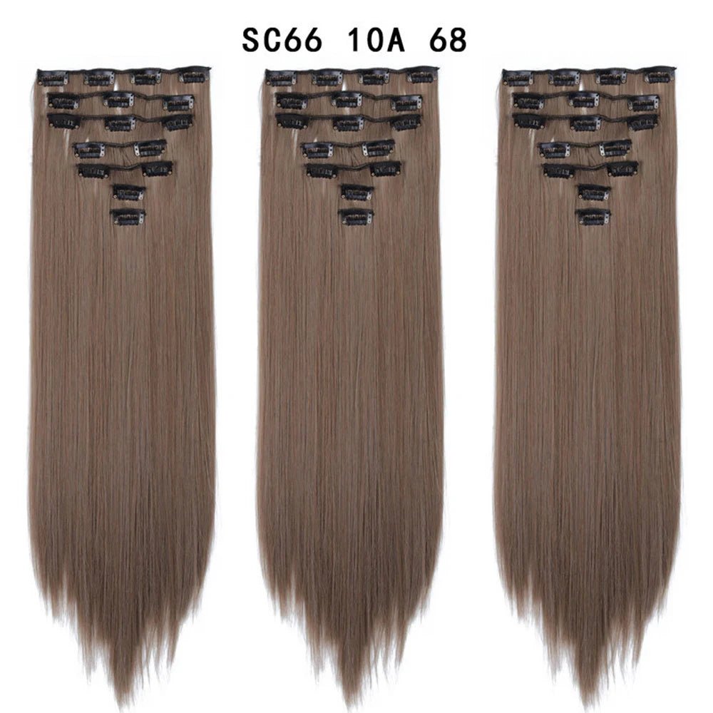 7pcs/Set Long Straight Clip-In Hair Extension - HairNjoy