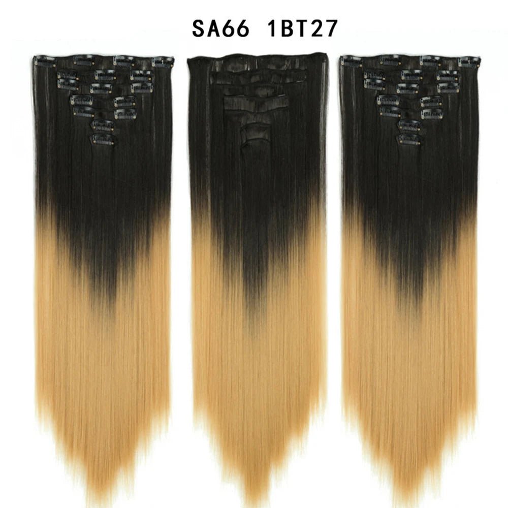 7pcs/Set Long Straight Clip-In Hair Extension - HairNjoy