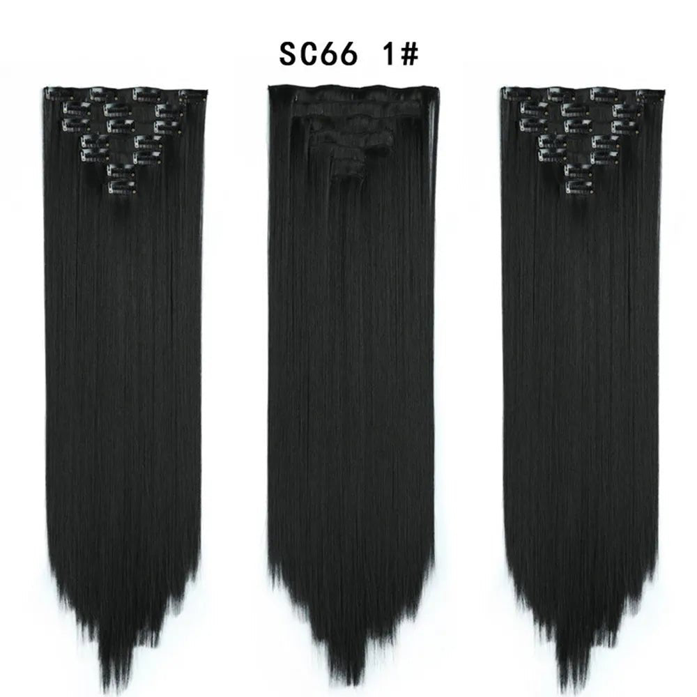 7pcs/Set Long Straight Clip-In Hair Extension - HairNjoy