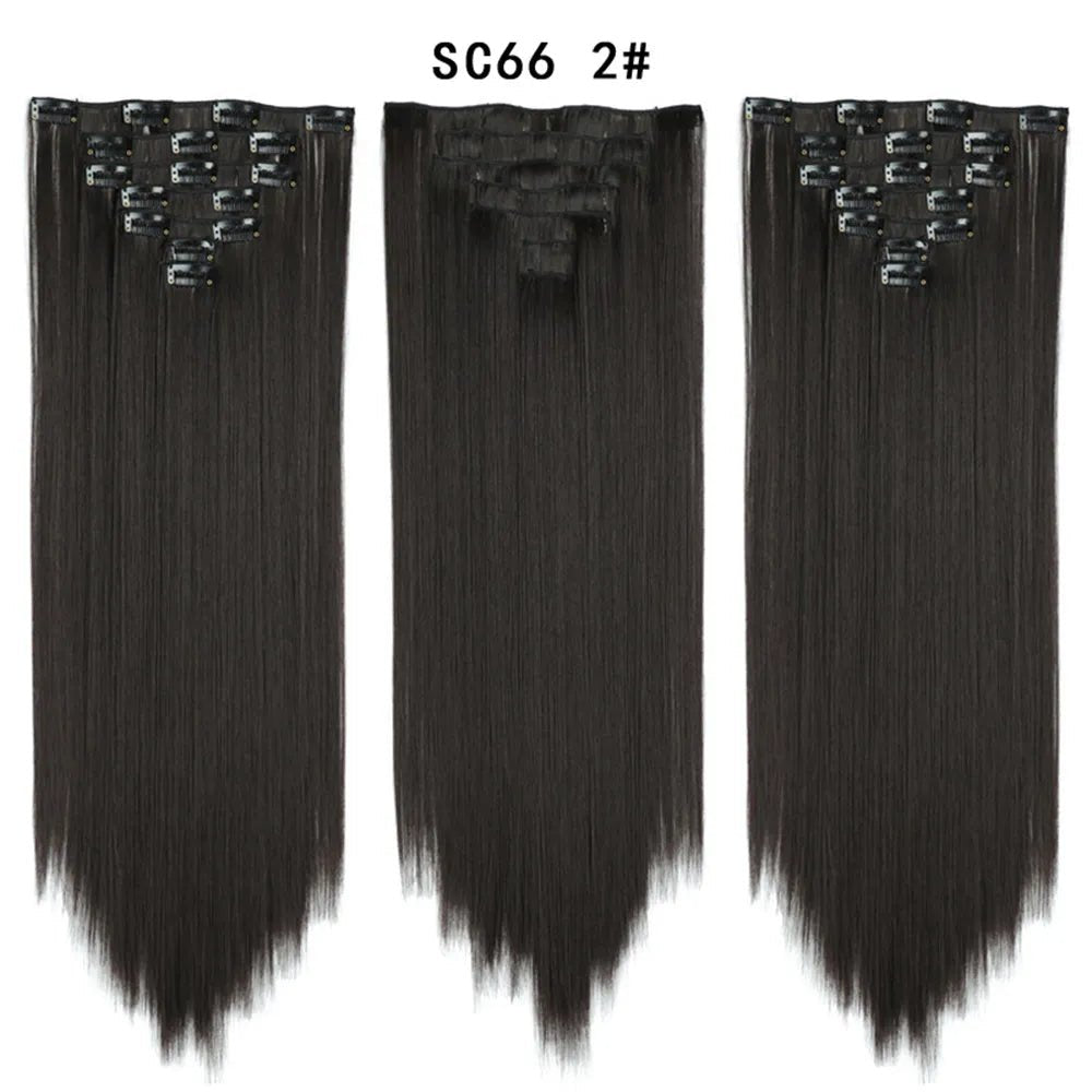 7pcs/Set Long Straight Clip-In Hair Extension - HairNjoy