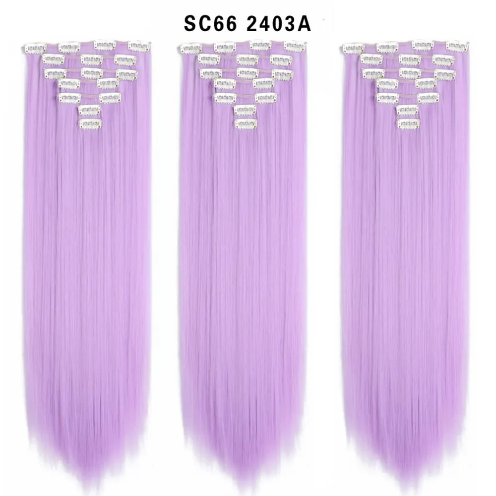 7pcs/Set Long Straight Clip-In Hair Extension - HairNjoy