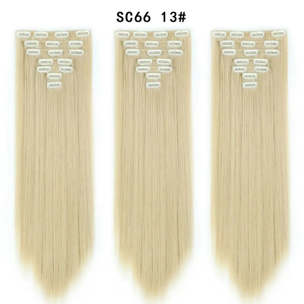 7pcs/Set Long Straight Clip-In Hair Extension - HairNjoy