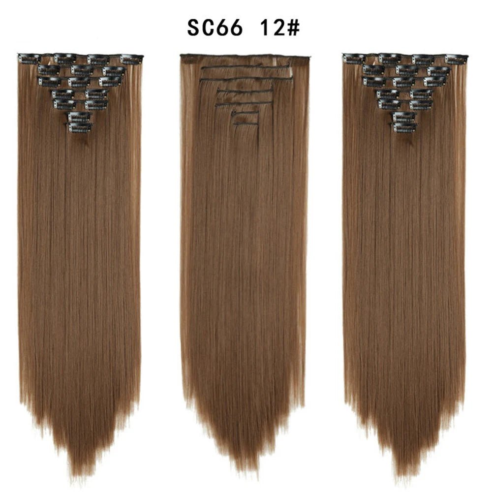 7pcs/Set Long Straight Clip-In Hair Extension - HairNjoy