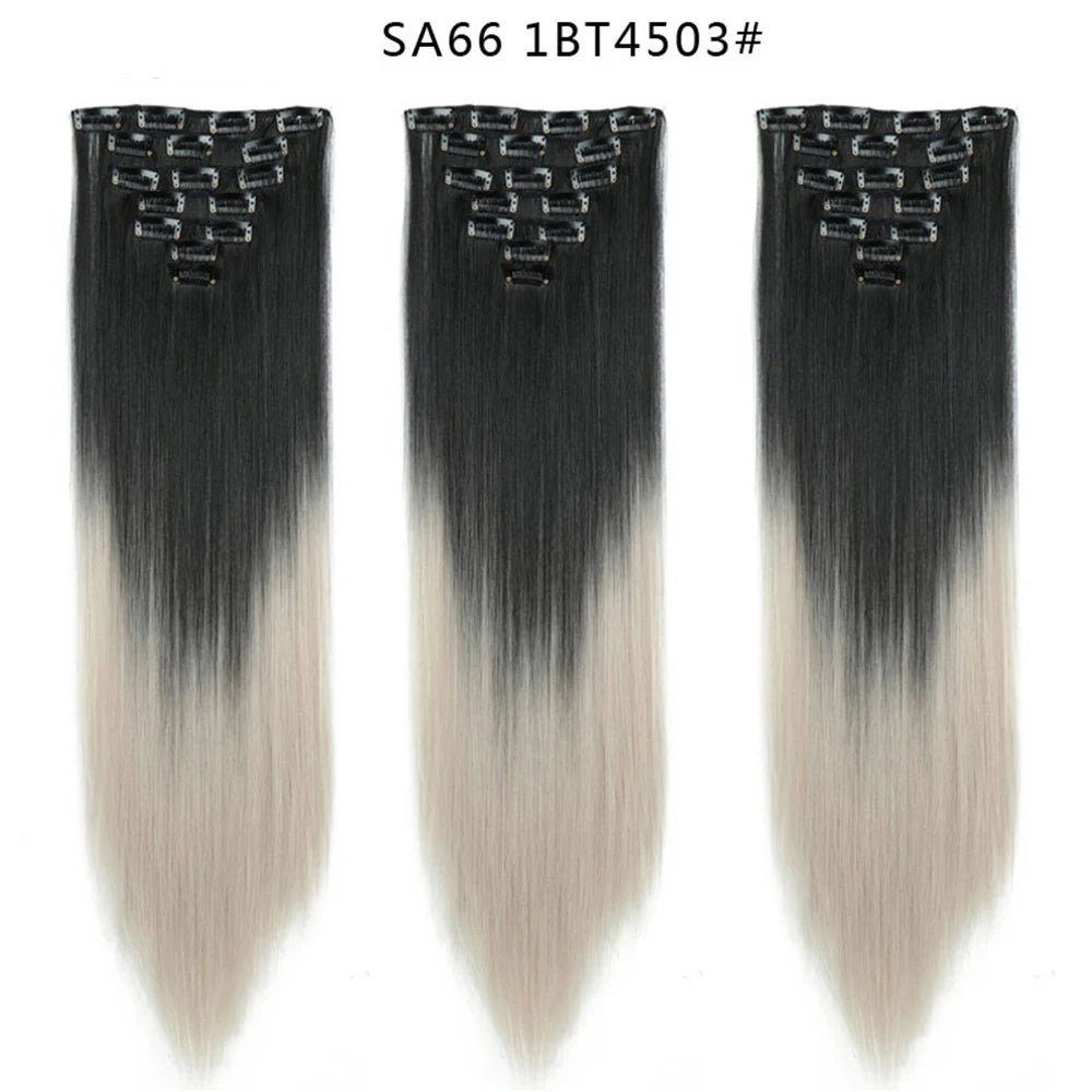 7pcs/Set Long Straight Clip-In Hair Extension - HairNjoy