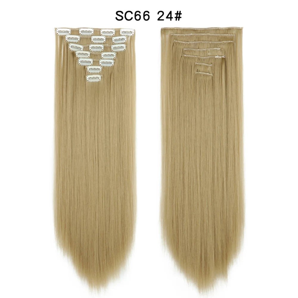 7pcs/Set Long Straight Clip-In Hair Extension - HairNjoy