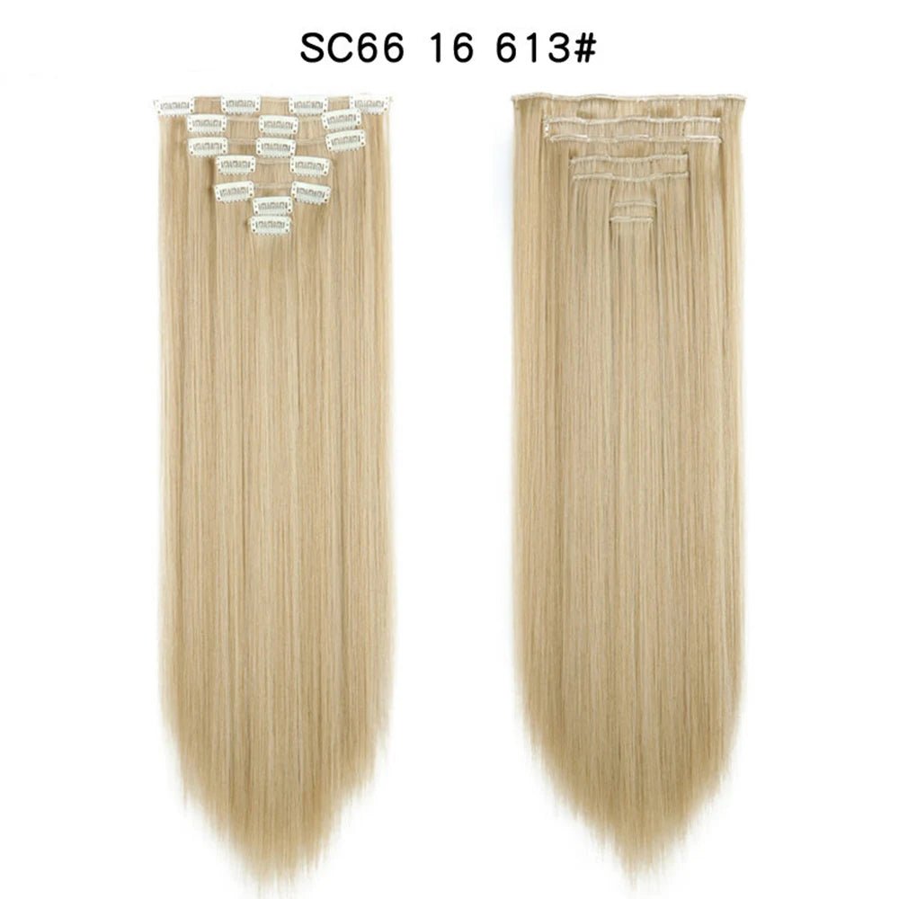 7pcs/Set Long Straight Clip-In Hair Extension - HairNjoy